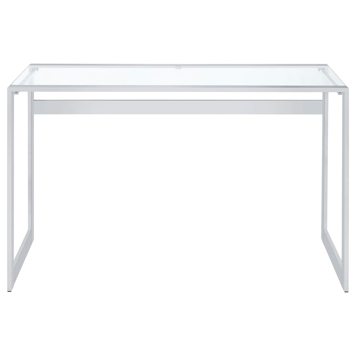 Hartford Glass Top Writing Desk Chrome Hartford Glass Top Writing Desk Chrome Half Price Furniture