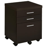 Skylar 3-drawer Mobile File Cabinet Cappuccino  Half Price Furniture