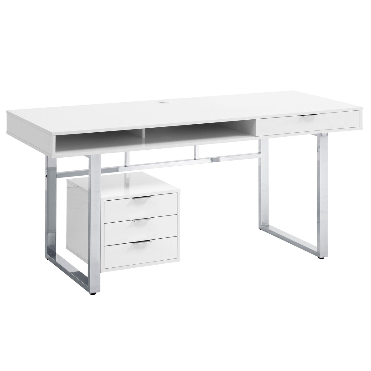 Whitman 4-drawer Writing Desk Glossy White Whitman 4-drawer Writing Desk Glossy White Half Price Furniture