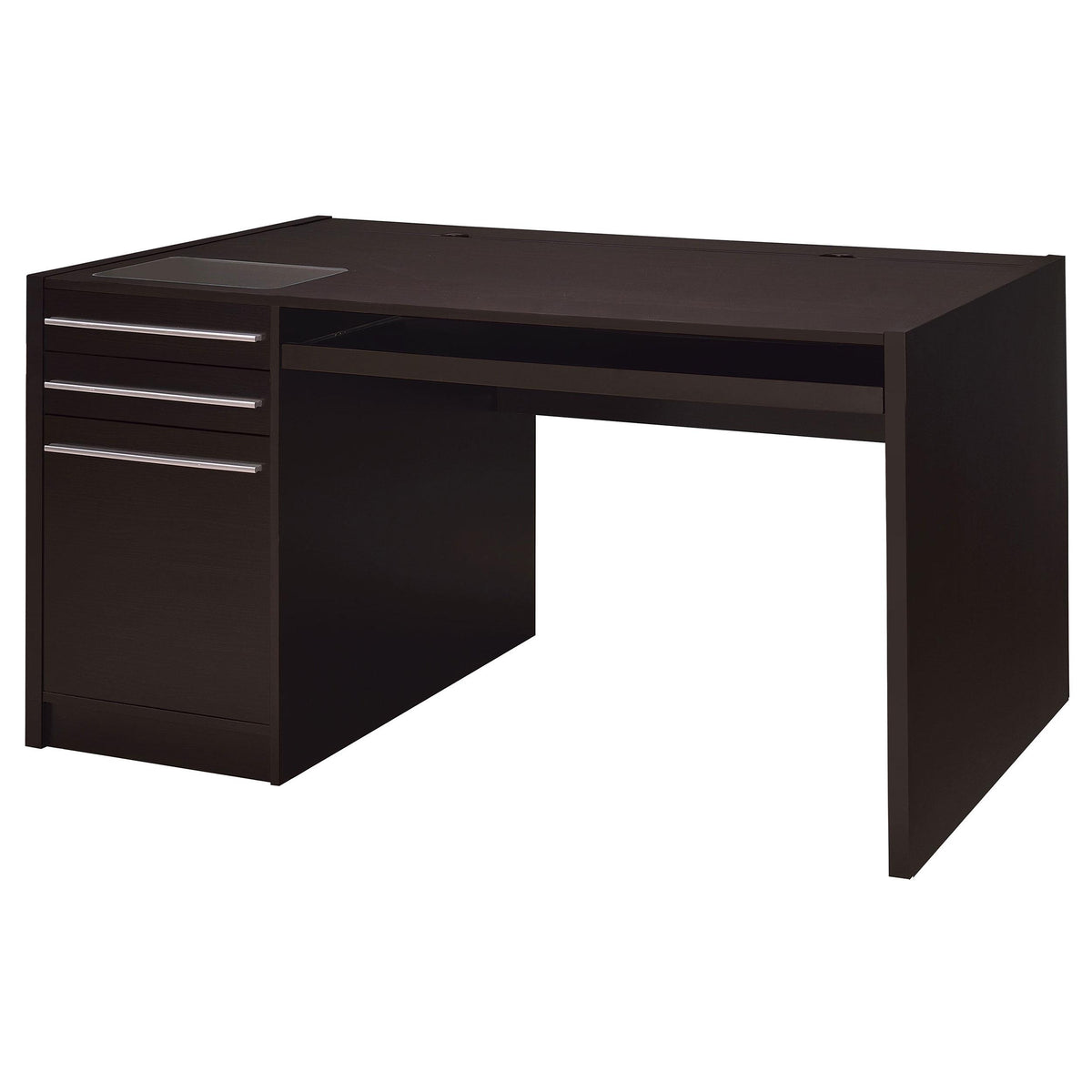 Halston 3-drawer Connect-it Office Desk Cappuccino Halston 3-drawer Connect-it Office Desk Cappuccino Half Price Furniture