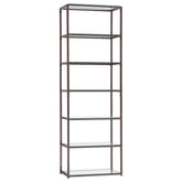 Kate 6-shelf Bookcase Black Nickel Kate 6-shelf Bookcase Black Nickel Half Price Furniture