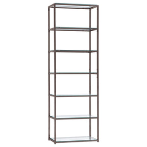 Kate 6-shelf Bookcase Black Nickel Half Price Furniture