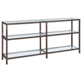Kate 2-tier Bookcase Black Nickel Half Price Furniture