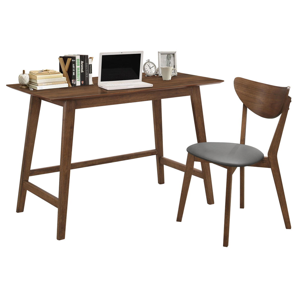 Karri 2-piece Writing Desk Set Walnut  Half Price Furniture
