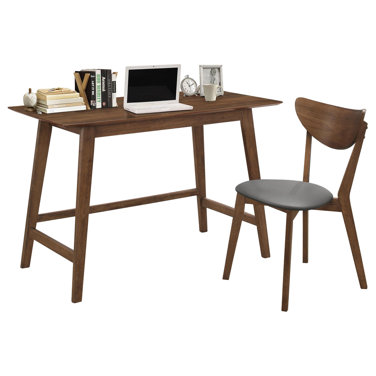 Karri 2-piece Writing Desk Set Walnut Karri 2-piece Writing Desk Set Walnut Half Price Furniture