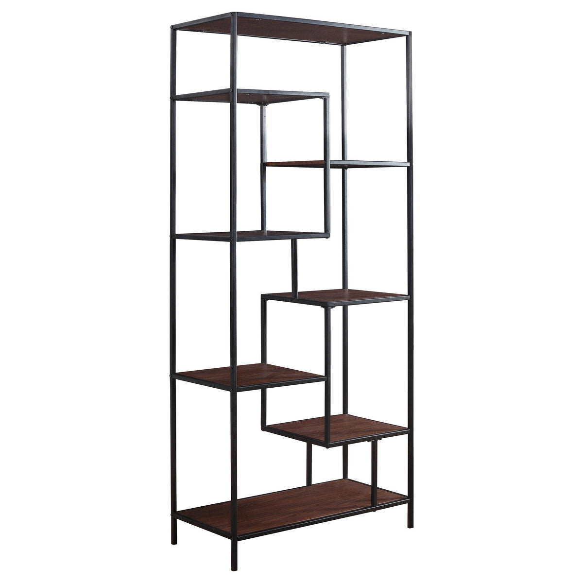 Asher 7-shelf Bookcase Walnut  Half Price Furniture