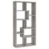Theo 10-shelf Bookcase Grey Driftwood Half Price Furniture