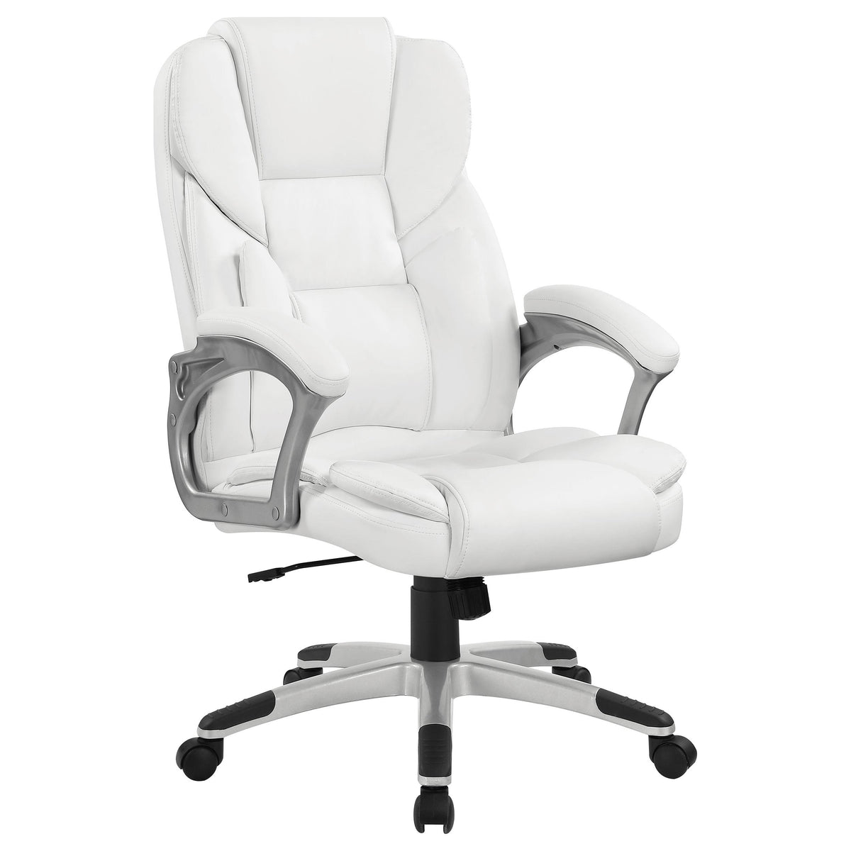 Kaffir Adjustable Height Office Chair White and Silver Half Price Furniture