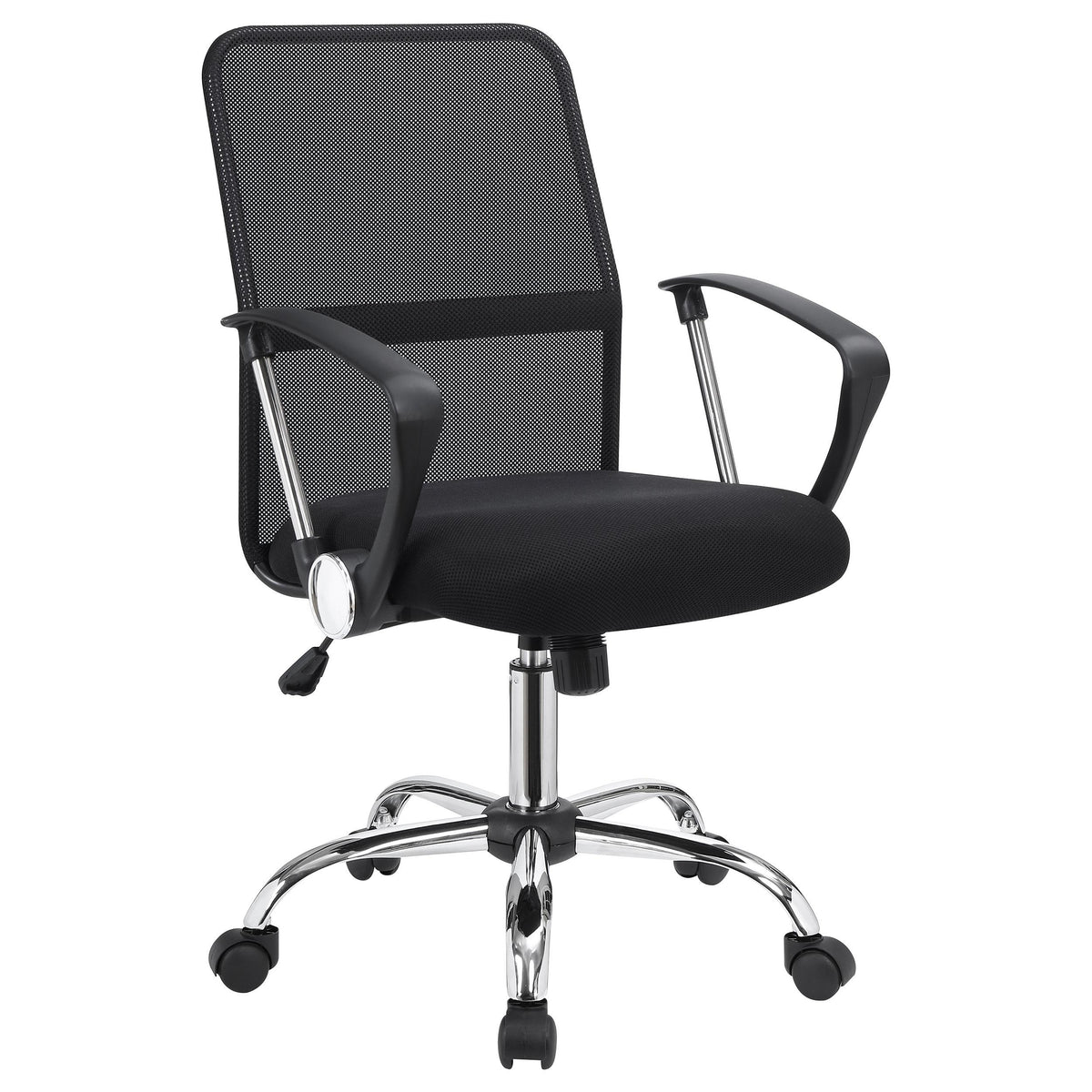Gerta Office Chair with Mesh Backrest Black and Chrome  Las Vegas Furniture Stores