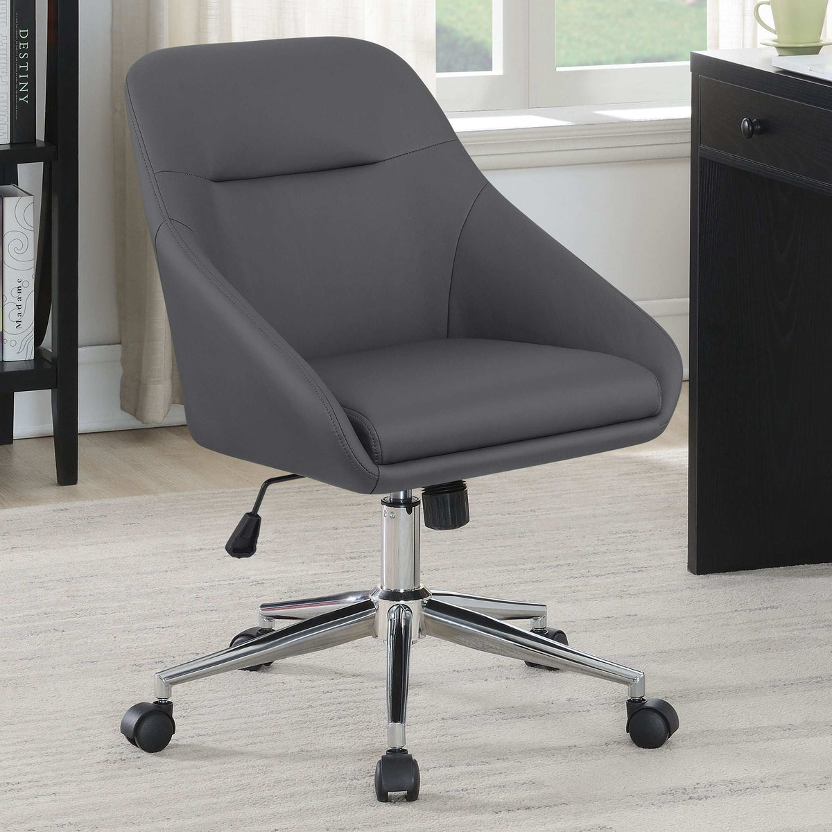 Jackman Upholstered Office Chair with Casters Half Price Furniture