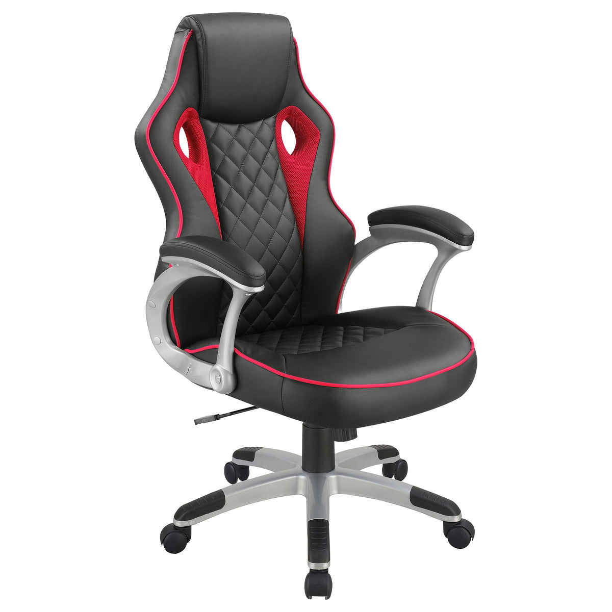 Lucas Upholstered Office Chair Black and Red Half Price Furniture