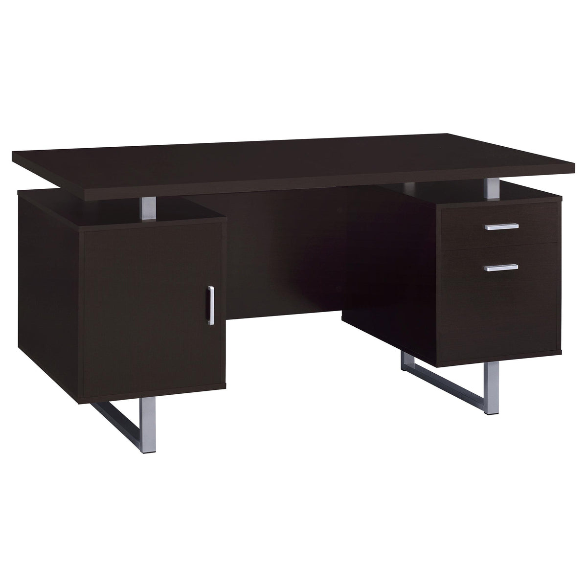 Lawtey Rectangular Storage Office Desk Cappuccino Lawtey Rectangular Storage Office Desk Cappuccino Half Price Furniture