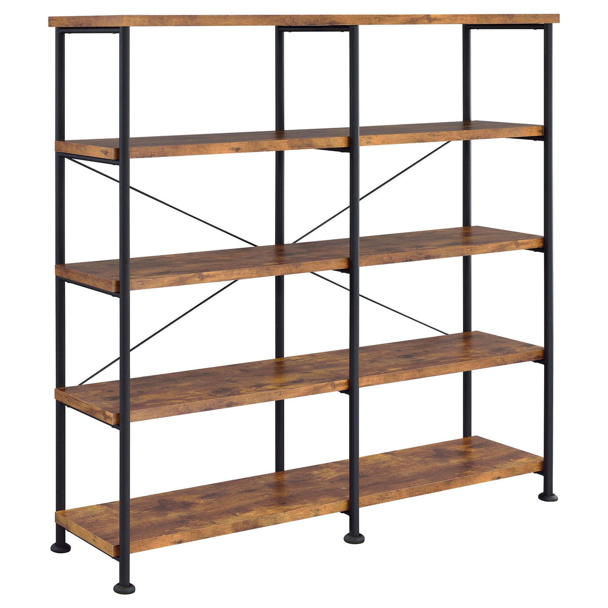 Analiese 4-shelf Open Bookcase Antique Nutmeg  Half Price Furniture