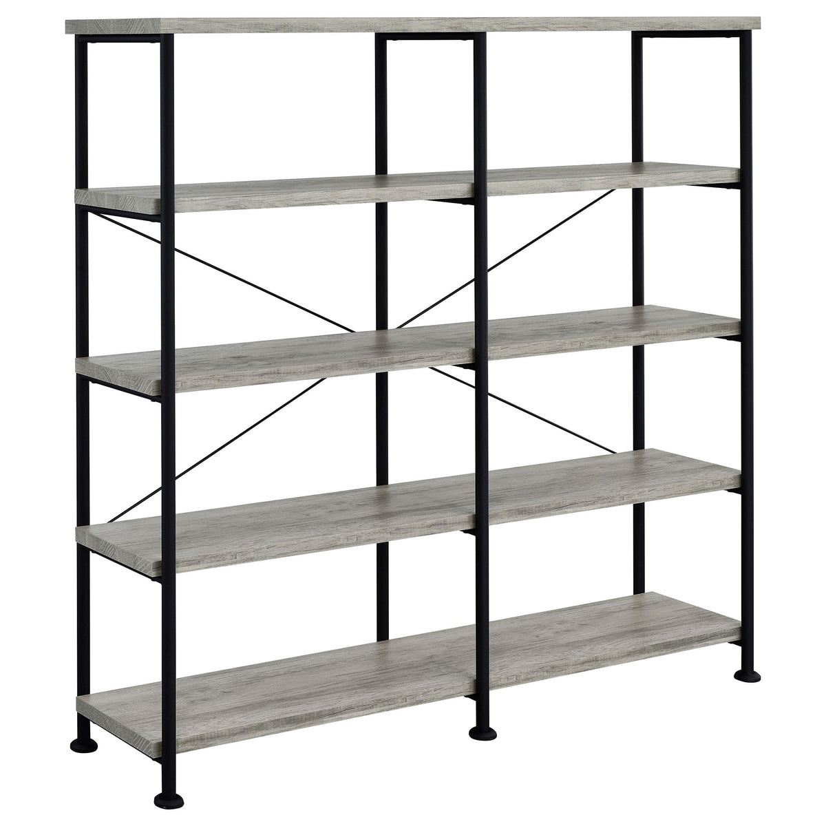 Analiese 4-shelf Open Bookcase Grey Driftwood  Half Price Furniture