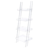 Amaturo 4-shelf Ladder Bookcase Clear  Half Price Furniture