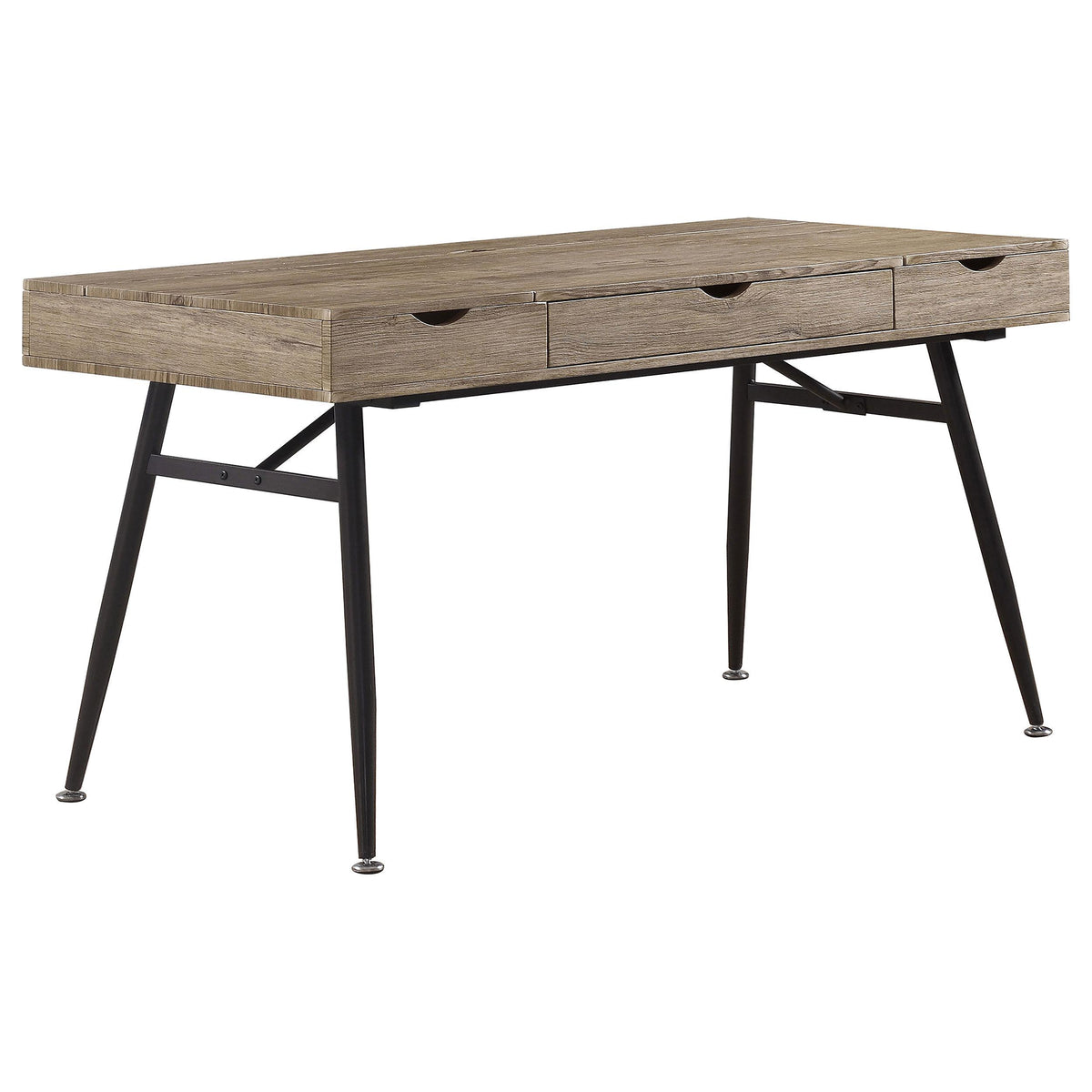 Rafael 1-drawer Writing Desk Rustic Driftwood Half Price Furniture