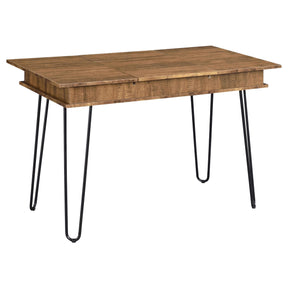 Sheeran Writing Desk with 4 Hidden Storages Rustic Amber Half Price Furniture