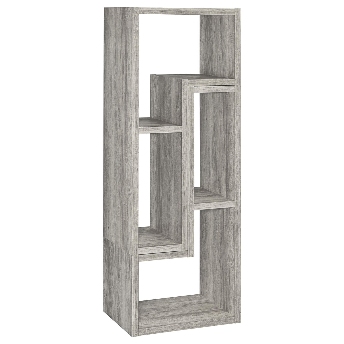 Velma Convertable Bookcase and TV Console Grey Driftwood  Half Price Furniture