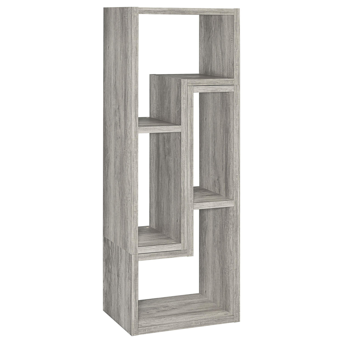 Velma Convertable Bookcase and TV Console Grey Driftwood Half Price Furniture