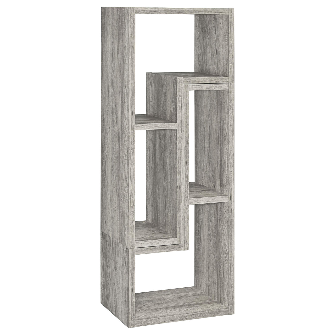 Velma Convertable Bookcase and TV Console Grey Driftwood Half Price Furniture