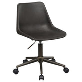 Carnell Adjustable Height Office Chair with Casters Brown and Rustic Taupe  Half Price Furniture