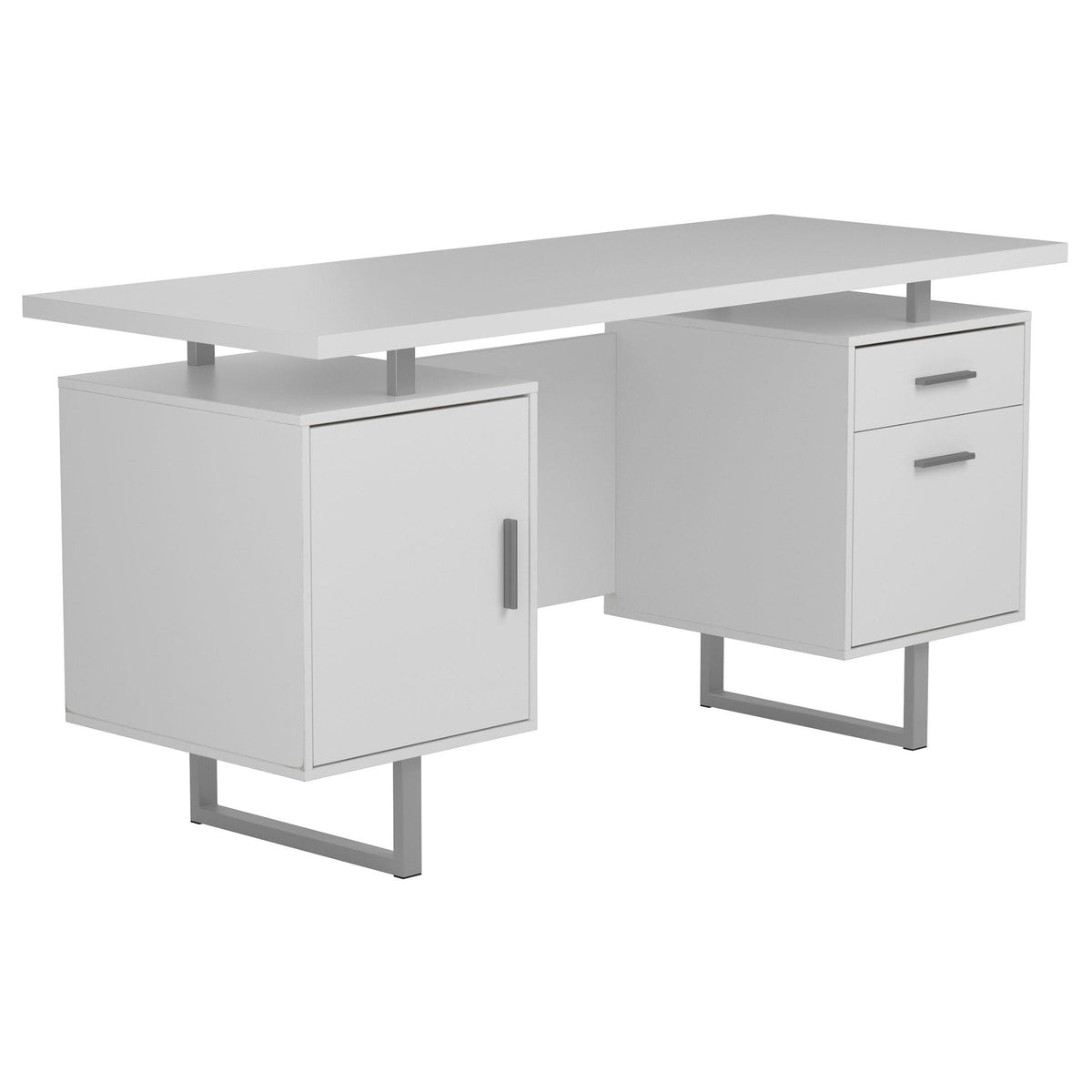 Lawtey Floating Top Office Desk White Gloss  Half Price Furniture