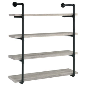 Elmcrest 40-inch Wall Shelf Black and Grey Driftwood Elmcrest 40-inch Wall Shelf Black and Grey Driftwood Half Price Furniture