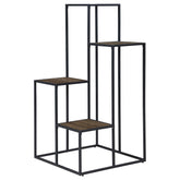 Rito 4-tier Display Shelf Rustic Brown and Black Rito 4-tier Display Shelf Rustic Brown and Black Half Price Furniture