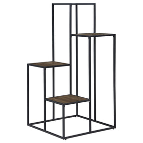 Rito 4-tier Display Shelf Rustic Brown and Black Rito 4-tier Display Shelf Rustic Brown and Black Half Price Furniture