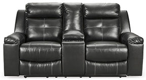 Kempten Reclining Loveseat with Console - Half Price Furniture
