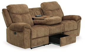 Huddle-Up Reclining Sofa with Drop Down Table - Half Price Furniture