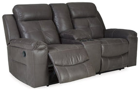 Jesolo Reclining Loveseat with Console - Half Price Furniture
