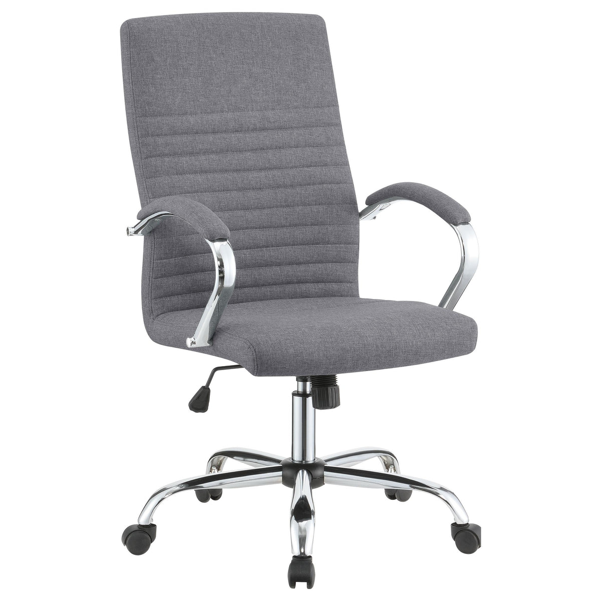 Abisko Upholstered Office Chair with Casters Grey and Chrome  Half Price Furniture