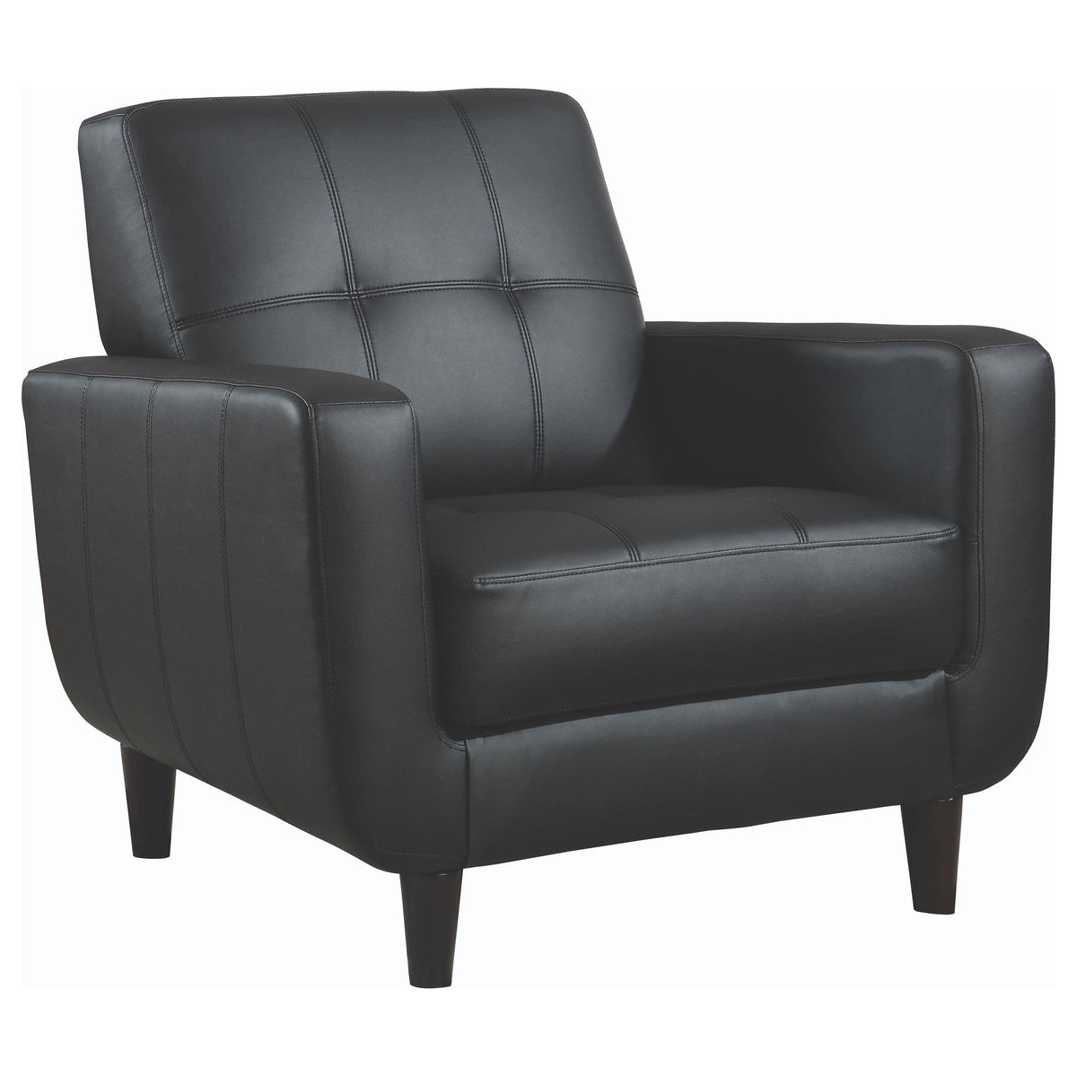 Aaron Padded Seat Accent Chair Black  Las Vegas Furniture Stores