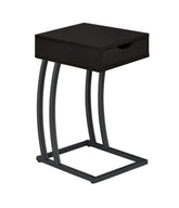 Troy Accent Table with Power Outlet Cappuccino Half Price Furniture