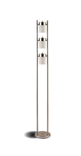 Munson Floor Lamp with 3 Swivel Lights Brushed Silver  Half Price Furniture