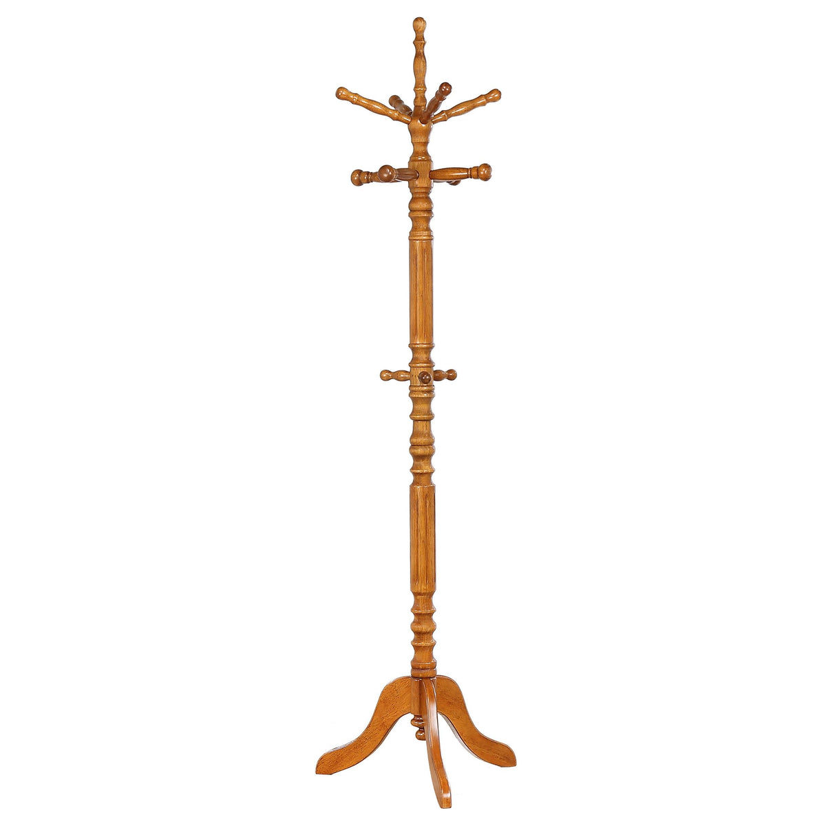 Achelle Coat Rack with 11 Hooks Golden Brown  Las Vegas Furniture Stores