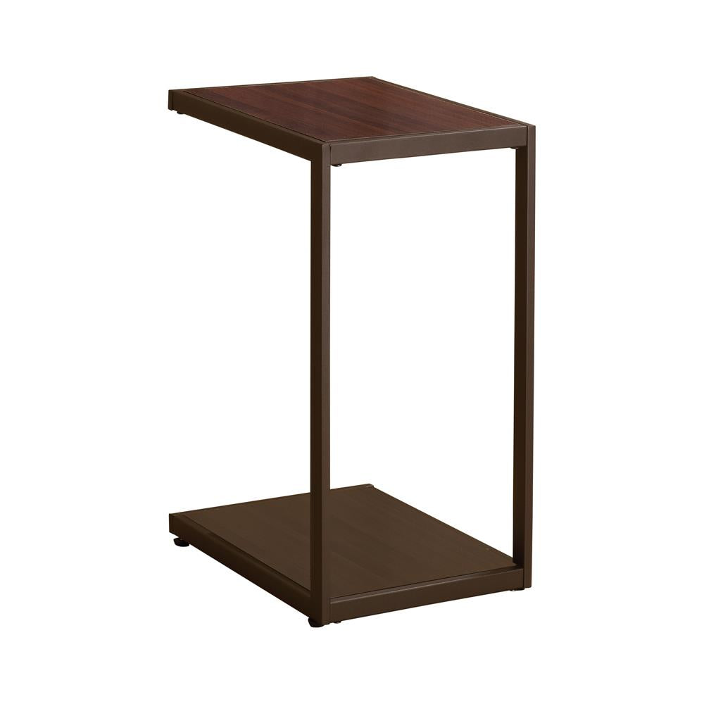 Jose Rectangular Accent Table with Bottom Shelf Brown  Half Price Furniture