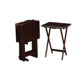 Donna 5-piece Tray Table Set Cappuccino Half Price Furniture