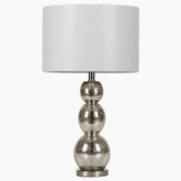 Mineta Drum Shade Table Lamp White and Antique Silver  Half Price Furniture