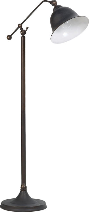 Eduardo Bell Shade Floor Lamp Dark Bronze Half Price Furniture
