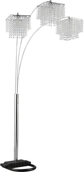 Miriam Crystal Drop Shade Floor Lamp Chrome Half Price Furniture