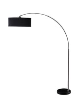 Kawke Drum Shade Floor Lamp Black and Chrome Half Price Furniture