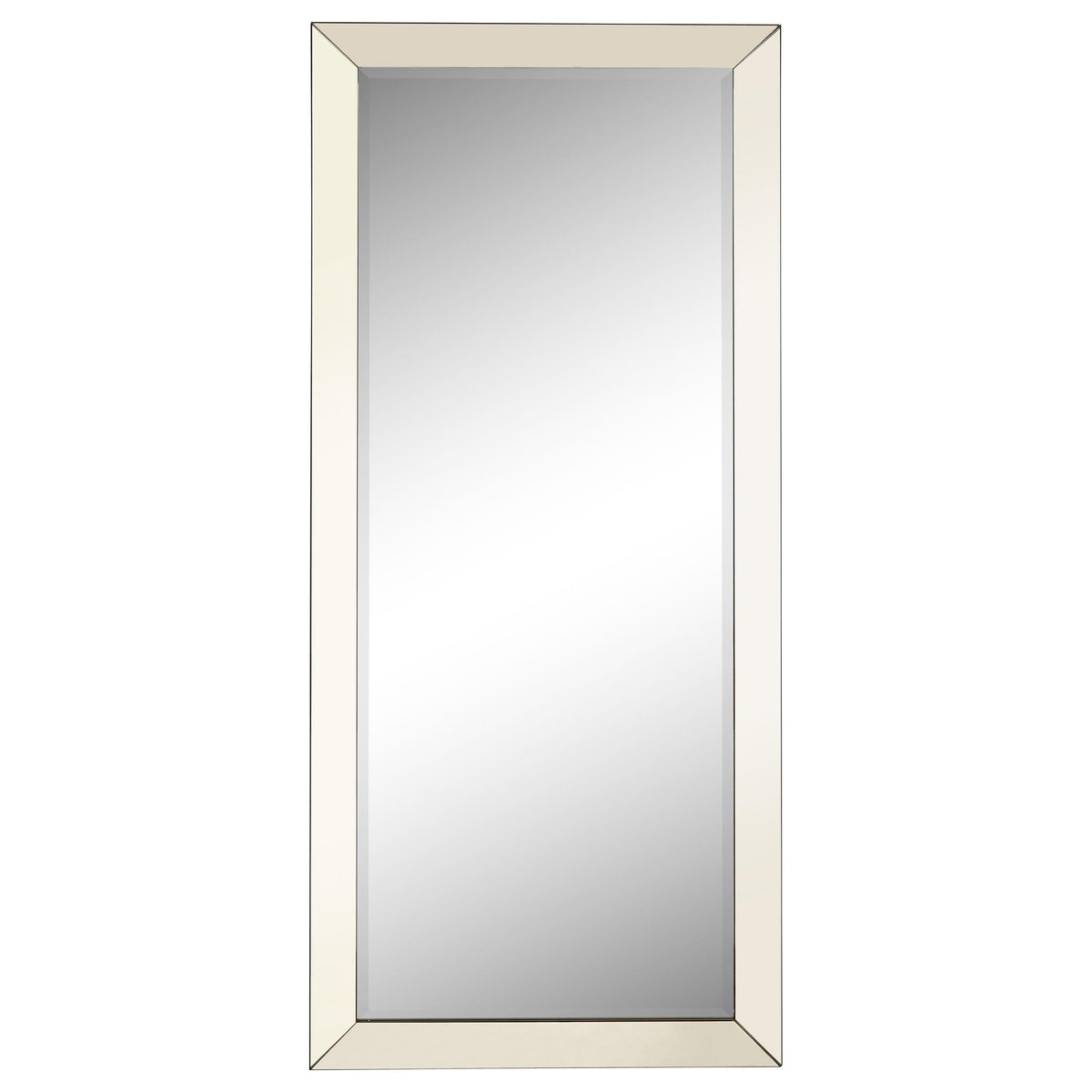 Barnett Rectangular Floor Mirror Silver  Half Price Furniture