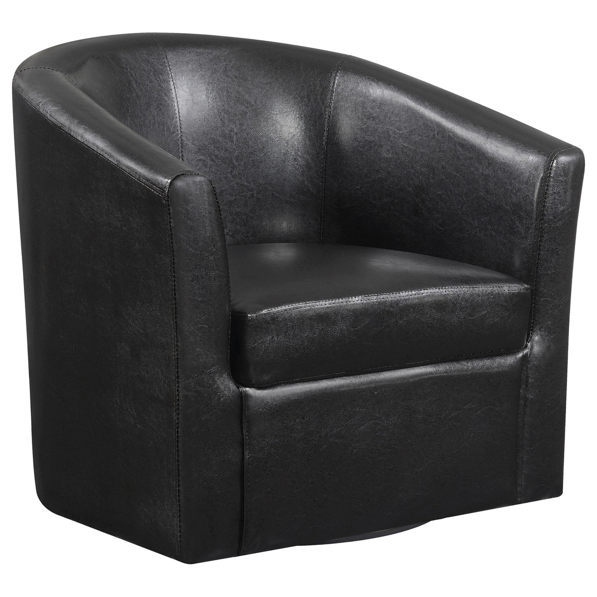 Turner Upholstery Sloped Arm Accent Swivel Chair Dark Brown  Las Vegas Furniture Stores