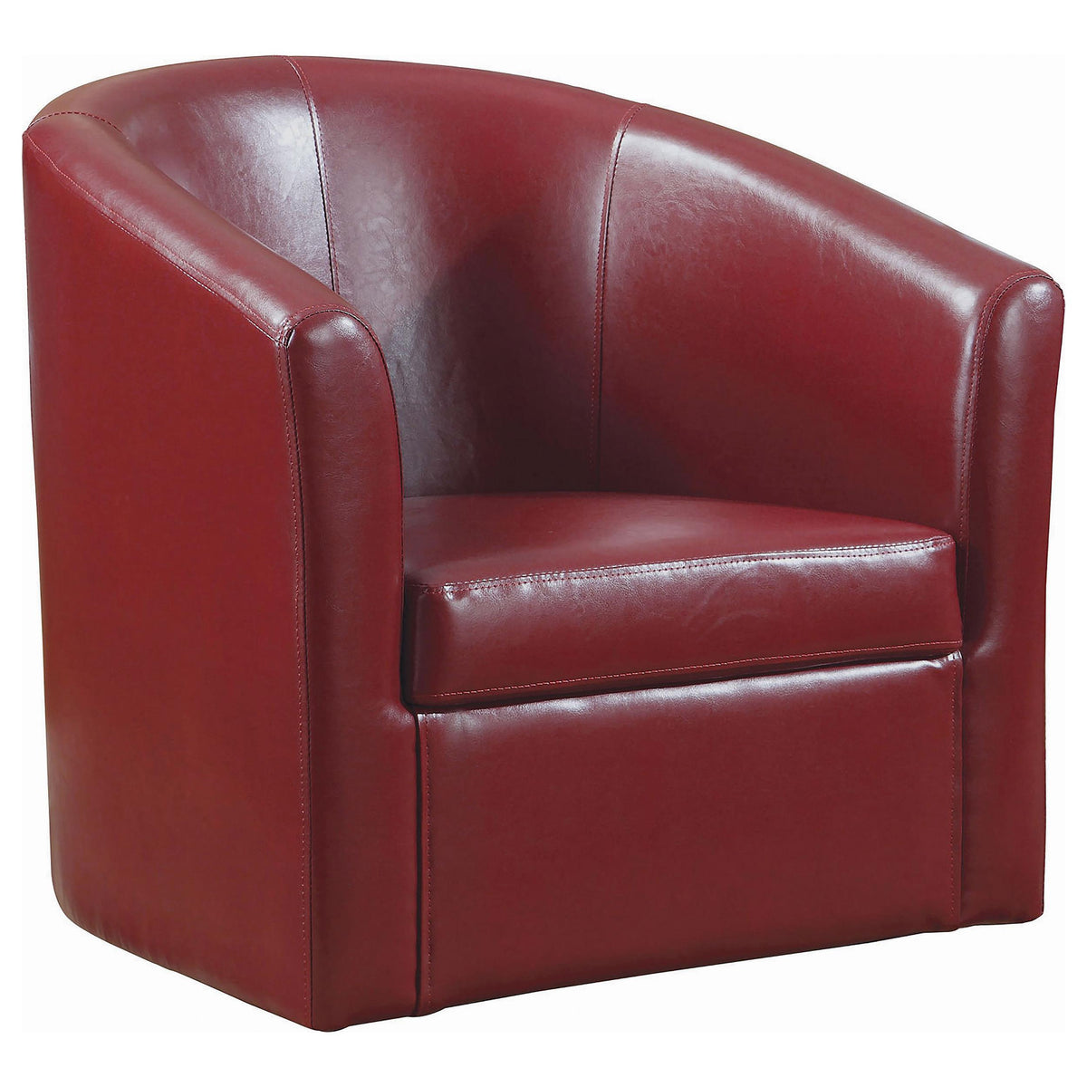 Turner Upholstery Sloped Arm Accent Swivel Chair Red  Half Price Furniture
