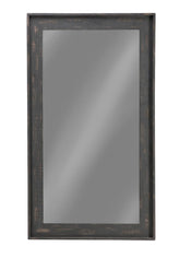 Cragen Rectangle Bold Contoured Frame Floor Mirror Brown  Half Price Furniture