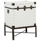 Nancy Accent Cabinet with Nailhead Trim White Half Price Furniture