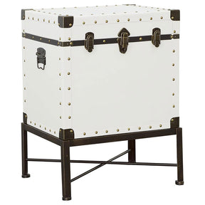 Nancy Accent Cabinet with Nailhead Trim White Half Price Furniture