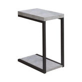 Beck Accent Table Cement and Black  Half Price Furniture